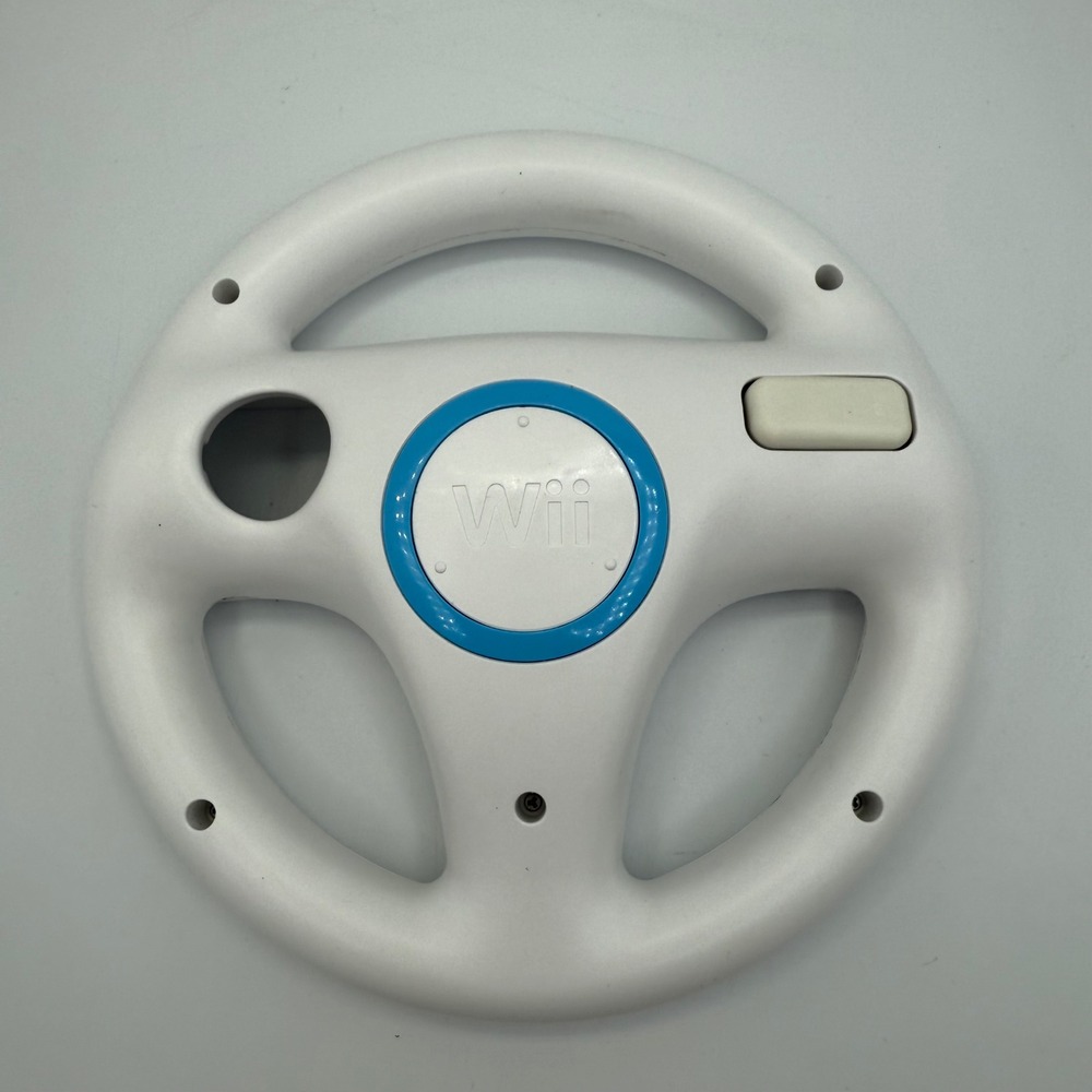 Nintendo Wii Remote Wheel Steering Wheel Controller Accessory White RVL 024 - Picture 2 of 3